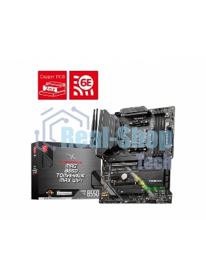 Материнская плата MSI MAG B550 TOMAHAWK MAX WIFI, AM4, AMD B550, 4xDDR4, 6xSATA, 2xM.2, 1xPCI-E 4.0 x16, 1xPCI-E 3.0 x4, 2xPCI-E x1, 1xHDMI, 1xDP, 1x 2.5Gb LAN, 2xUSB-A 2.0, 2xUSB-A 3.2 Gen 1, 1xUSB-A 3.2 Gen 2, 1xUSB-C 3.2 Gen 2, 5x3.5 мм, 7.1, ATX