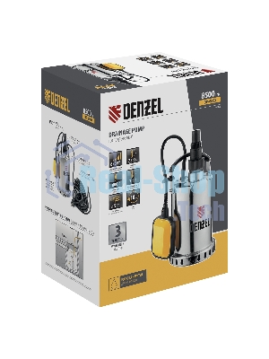 Дренажный насос Denzel DP600X, 600 Вт, подъем 7,5 м, 8500 л/ч