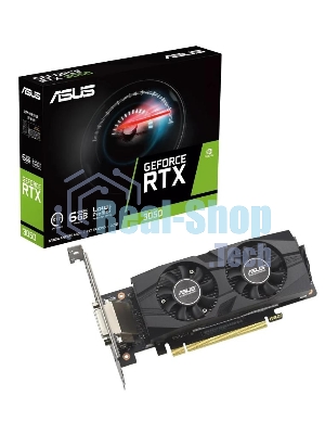 Видеокарта ASUS RTX 3050 6Gb RTX 3050-O6G-LP-BRK PCIE16 RTX 3050,DVI,HDMI,DP,6G,D6