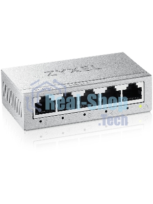Коммутатор Zyxel GS-105B v5, 5 портов 1000 Мбит/с, настольный, металлический корпус