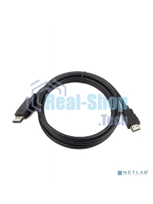 Кабель Filum Display port-HDMI 3 м., медь, черный, разъемы: Display port male- HDMI A male, пакет. FL-C-DPM-HM-3M (894193)