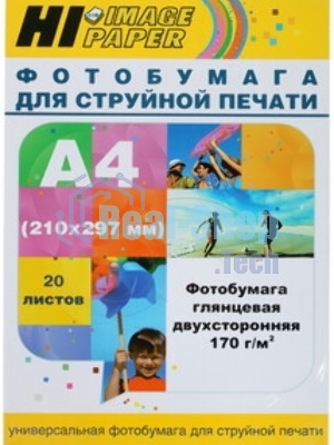 Бумага Hi-Black A21133 глянцевая двусторонняя (Hi-image paper) A4, 170 г/м, 20 л. (DGC170-A4-20)