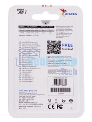 Флеш карта microSD 64Gb ADATA microSDHC Class 10 UHS-I A1 100/25 MB/s (SD адаптер)