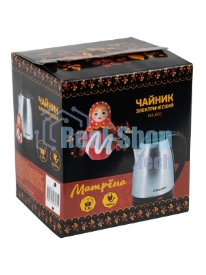 Чайник электрический Матрена MA-001 1.8 л,сталь,цвет крышки зеленый (005458)