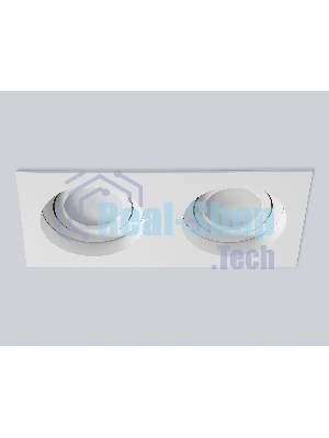 Встраиваемый поворотный точечный светильник Ambrella light TN102759/2 WH белый IP20 GU5.3/2 200*100*32