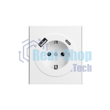 Розетка Kranz STRONG 1-ая с/з с/у з/ш 16А с USB A+C быстрой зарядки 5В/3А жемчуг