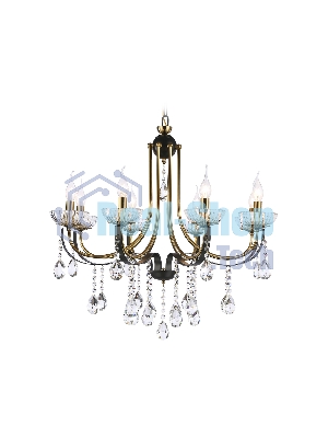 Светильник Ambrella light TR4953/8 BK/GD/CL черный/золото/прозрачный E14*8 max 40W D740*735