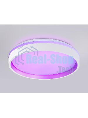Светодиодный светильник RGB Ambrella light FZ601 WH/GD белый/золото IP20 46W 3000K-6500K+RGB D390*80 (ПДУ ИК)