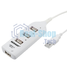 Разветвитель USB 2.0 Rexant на 4 порта белый
