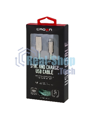 Кабель Crown USB - microUSB CMCU-3132M light blue