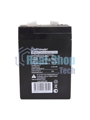 Аккумулятор свинцово-кислотный GoPower LA-660 6V 6Ah (1/20)