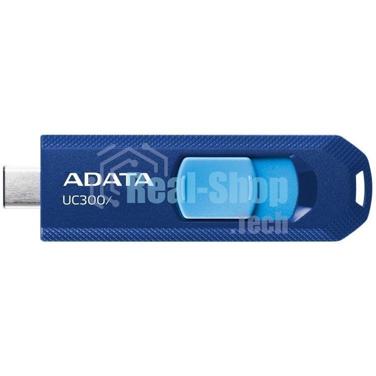 Флешка USB ADATA UC300 (ACHO-UC300-128G-RNB/BU), 128Gb, USB 3.2 Gen1, R/W 15/5, синий