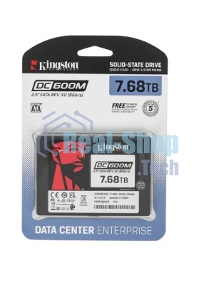 Накопитель SSD Kingston DC600M, 7680 Gb, SATA III, R/W 560/530 МБ/с