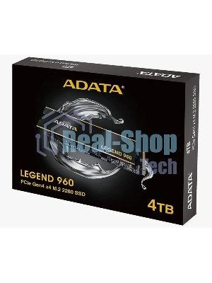 Накопитель SSD ADATA LEGEND 960, 4Tb, PCIe 4.0 x4, M.2 2280, NVMe, R/W 7400/6800, с радиатором