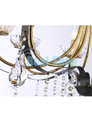 Светильник Ambrella light TR4953/8 BK/GD/CL черный/золото/прозрачный E14*8 max 40W D740*735