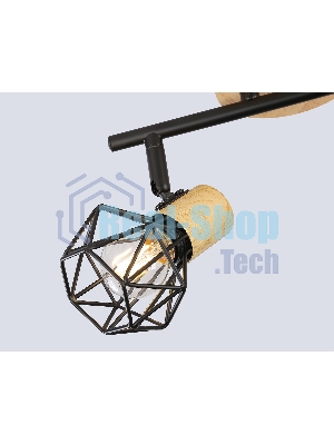 Светильник Ambrella light TR8752/2 BK/WD черный/дерево IP20 E27/2 310*115*200