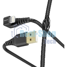 Кабель Hama 00187221 Lightning (m) угловой USB 2.0 (m) 1.5м черный