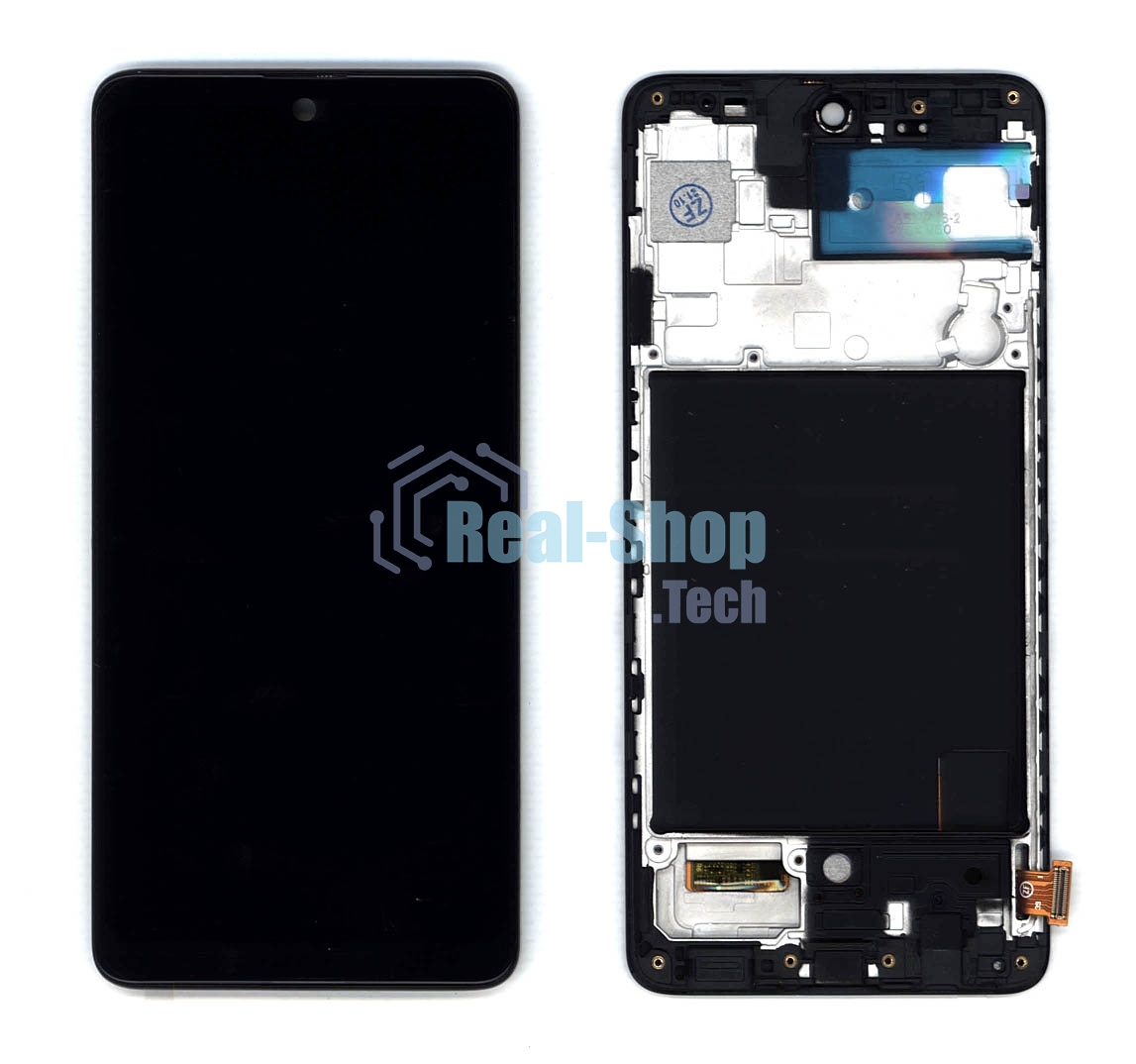 Дисплей для Samsung Galaxy A51 SM-A515F (TFT small size) черный с рамкой