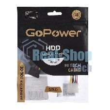 Кабель GoPower MOLEX (F)-2SATA (M) 0.2M 00-00027494