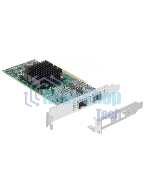 Сетевая карта ConnectX-4 Lx EN network interface card, 25GbE dual-port SFP28, PCIe3.0 x8, tall bracket, SR-IOV, TCP/UDP, MPLS, VxLAN, NVGRE, GENEVE, iSER, NFS RDMA, SMB Direct, ROHS R6