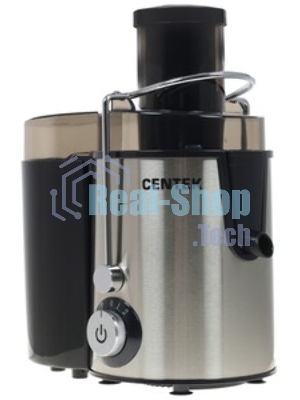 Соковыжималка Centek CT-1209 стальной/чёрный, центробежная, 600 Вт, 500 мл, механическое