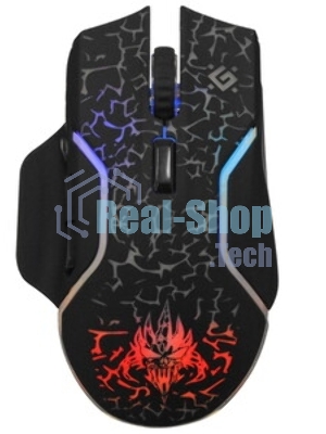 Мышь беспроводная Defender Oneshot GM-067 черный, 3200 dpi, радиоканал, USB, кнопки - 7
