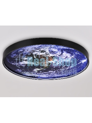 Настенно-потолочный светодиодный светильник Ambrella light FW11136 BK черный 50W LED 3000-6400K D800*38