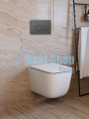 Инсталляция с унитазом комплект BAU PRO 6 в 1: унитаз подвесной безободковый торнадо Bau Dream 51х35, быстросъемное сиденье микролифт, кнопка смыва BAU Dream, серый матовый
