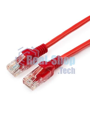Патч-корд UTP Cablexpert cat.5e, 5м, литой, многожильный, красный