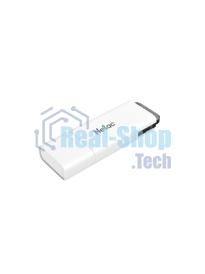 Флешка USB Netac U185 (NT03U185N-064G-20WH), 64Gb, USB 2.0, R/W 25/10, белый/серый