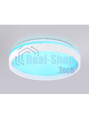 Светодиодный светильник RGB Ambrella light FZ601 WH/GD белый/золото IP20 46W 3000K-6500K+RGB D390*80 (ПДУ ИК)