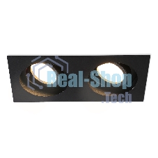 Встраиваемый поворотный точечный светильник Ambrella light TN102760/2 BK черный IP20 GU5.3/2 200*100*32