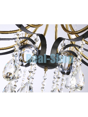Светильник Ambrella light TR4953/8 BK/GD/CL черный/золото/прозрачный E14*8 max 40W D740*735