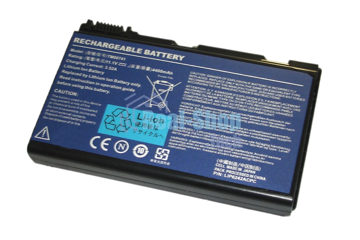 Аккумуляторная батарея для ноутбука Acer TravelMate TM00741 7520 11.1V 5200mAh OEM черный