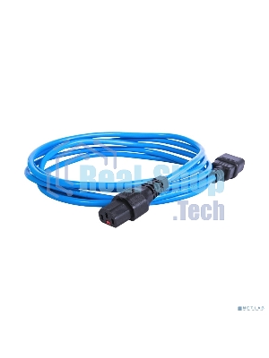 Шнур питания с фиксатором REM IEC 60320 C13/IEC 60320 C14, 10 А/250 В (3 * 1,0), 3 м, синий R-10-Cord-C13-C14-3-Blue