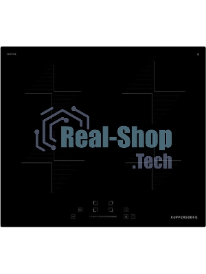 Индукционная варочная панель Kuppersberg ICI 604 60 см, индукция, High-Tech, inverter, прямой край, 9 уровней мощности, бустер, Stop and Go, автоматическое отключение, таймер, индикатор остаточного тепла, сенсорное/слайдерное управление, черный