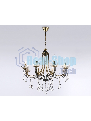 Светильник Ambrella light TR4953/8 BK/GD/CL черный/золото/прозрачный E14*8 max 40W D740*735