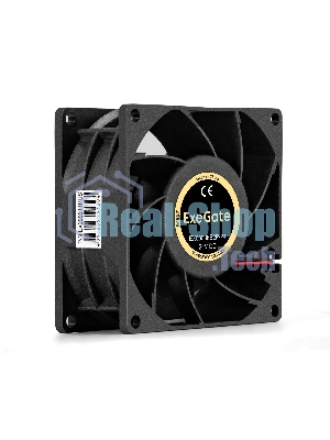 Вентилятор 24В DC ExeGate EX08038S2P-24 (80x80x38 мм, Sleeve bearing (подшипник скольжения), 2pin, 4500RPM, 43dBA)