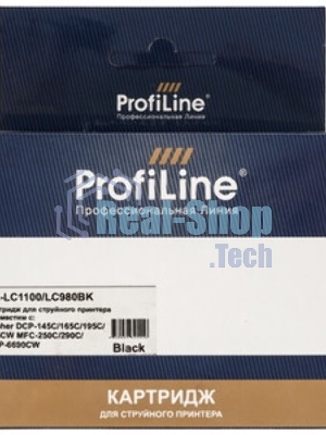 Картридж струйный для принтеров Brother PL-LC1100/LC980BK DCP -145C/165C/195С/375CW MFC-250C/290C/DCP-6690CW Black водн ProfiLine