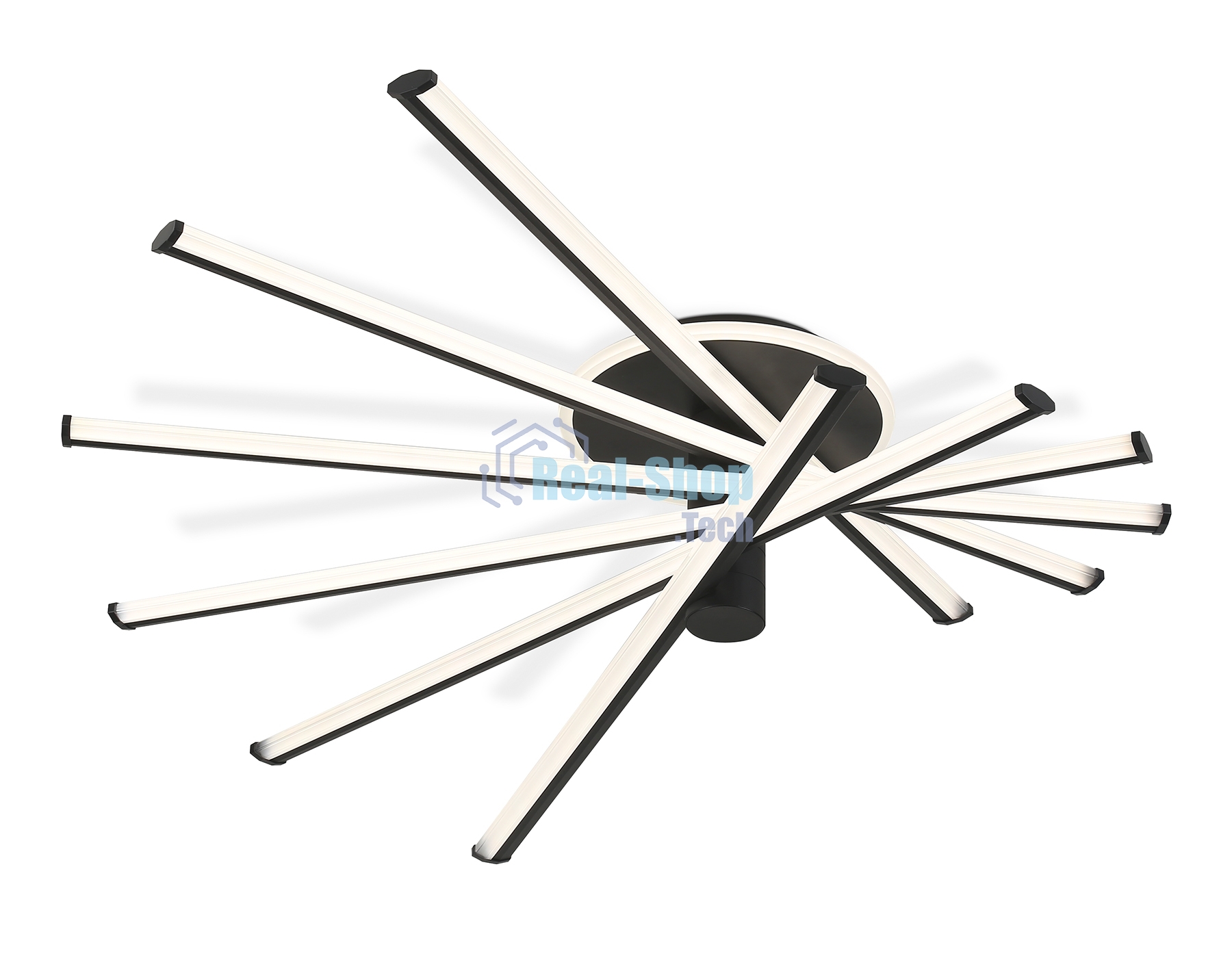 Потолочный светодиодный светильник Ambrella light FL6232 BK черный 96W 3000K-6400K 605*605*200 (ПДУ ИК)