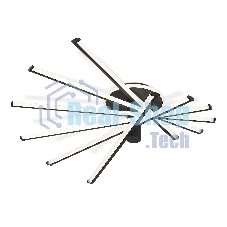 Потолочный светодиодный светильник Ambrella light FL6232 BK черный 96W 3000K-6400K 605*605*200 (ПДУ ИК)