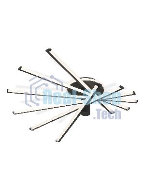 Потолочный светодиодный светильник Ambrella light FL6232 BK черный 96W 3000K-6400K 605*605*200 (ПДУ ИК)