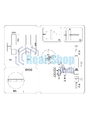Настенный светильник Ambrella light LH55116 BS/FR/TI латунь/белый матовый/янтарь E14 max 40W 130*100*225