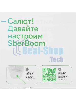 Умная колонка Sber SberBoom, 40Вт, стандартная, 1 динамик, Мультирум, Стереопара, Wi-Fi, Bluetooth 5.0, Салют, белый