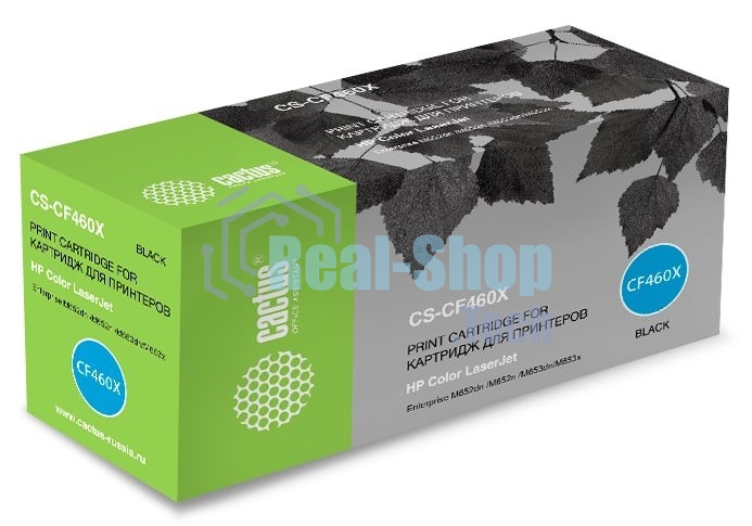 Картридж лазерный Cactus CS-CF460X черный (27000 стр.) для HP Color LJ Enterprise M652dn/M653dn/M681dh