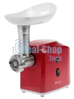 Мясорубка электрическая KELLI KL-5007 красный, 2400 Вт, 3.0 кг/мин, реверс, защита от перегрузки, насадки - 2