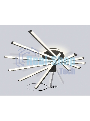 Потолочный светодиодный светильник Ambrella light FL6232 BK черный 96W 3000K-6400K 605*605*200 (ПДУ ИК)