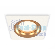 Комплект встраиваемого светильника Ambrella light XC7631005 SWH/PYG белый песок/золото желтое полированное MR16 GU5.3 (C7631, N7014)