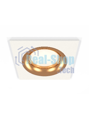 Комплект встраиваемого светильника Ambrella light XC7631005 SWH/PYG белый песок/золото желтое полированное MR16 GU5.3 (C7631, N7014)