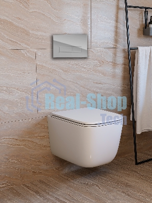 Инсталляция с унитазом комплект BAU PRO 6 в 1: унитаз подвесной безободковый торнадо Bau Dream 51х35, быстросъемное сиденье микролифт, кнопка смыва BAU Pulse, хром/хром